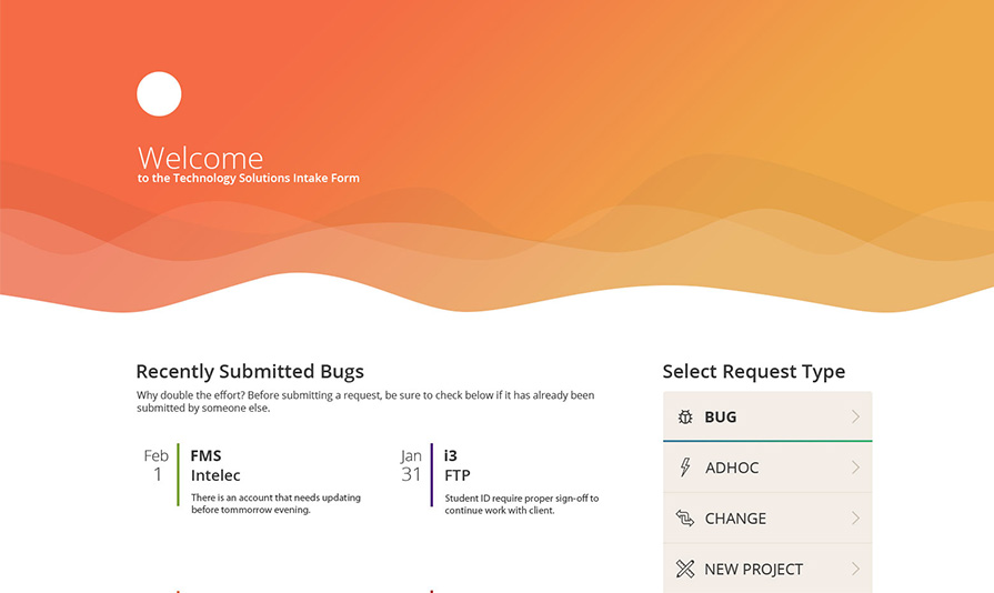 Ceannate Intake system screenshot